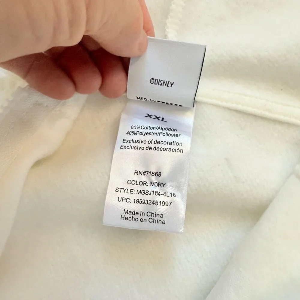 Disney The Nightmare Before Christmas Hoodie Sweatshirt Women's Size XXL Ivory - Picture 6 of 10